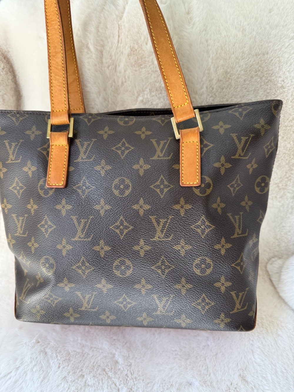 Louis Vuitton Cabas Piano Monogram Canvas shoulder bag with Vachetta trim - Picture 6 of 16